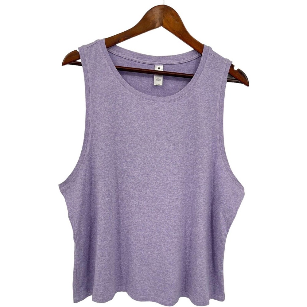 Yogalicious Womens Muscle Tank Top Lot Size XL Purple Gray Yogo Workout Active